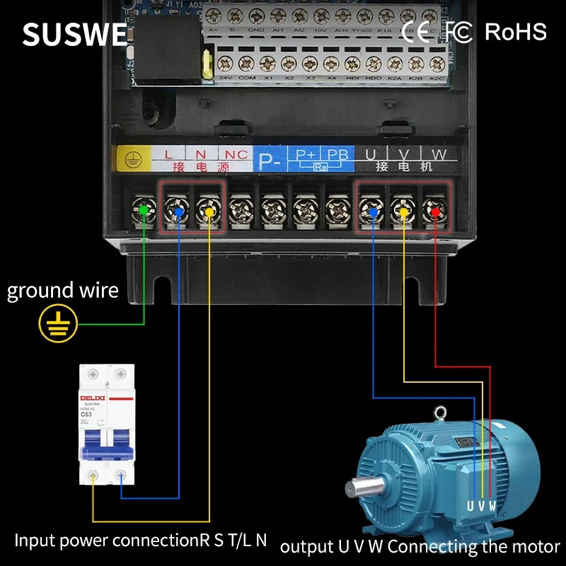 Nieuw Type Su900 Vfd 7.5kw 11kw 15kw High-Power Frequency Inverter For3 Fase Snelheidsregelaar Variabele Frequentie Drive