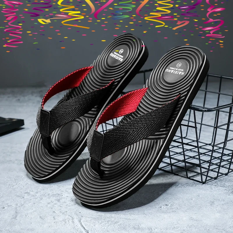 

High Quality Green Men Summer Flip-Flop Non-slip Beach Slippers for Men Outdoor Flip Flops Man Fashion Slides chinelo masculino