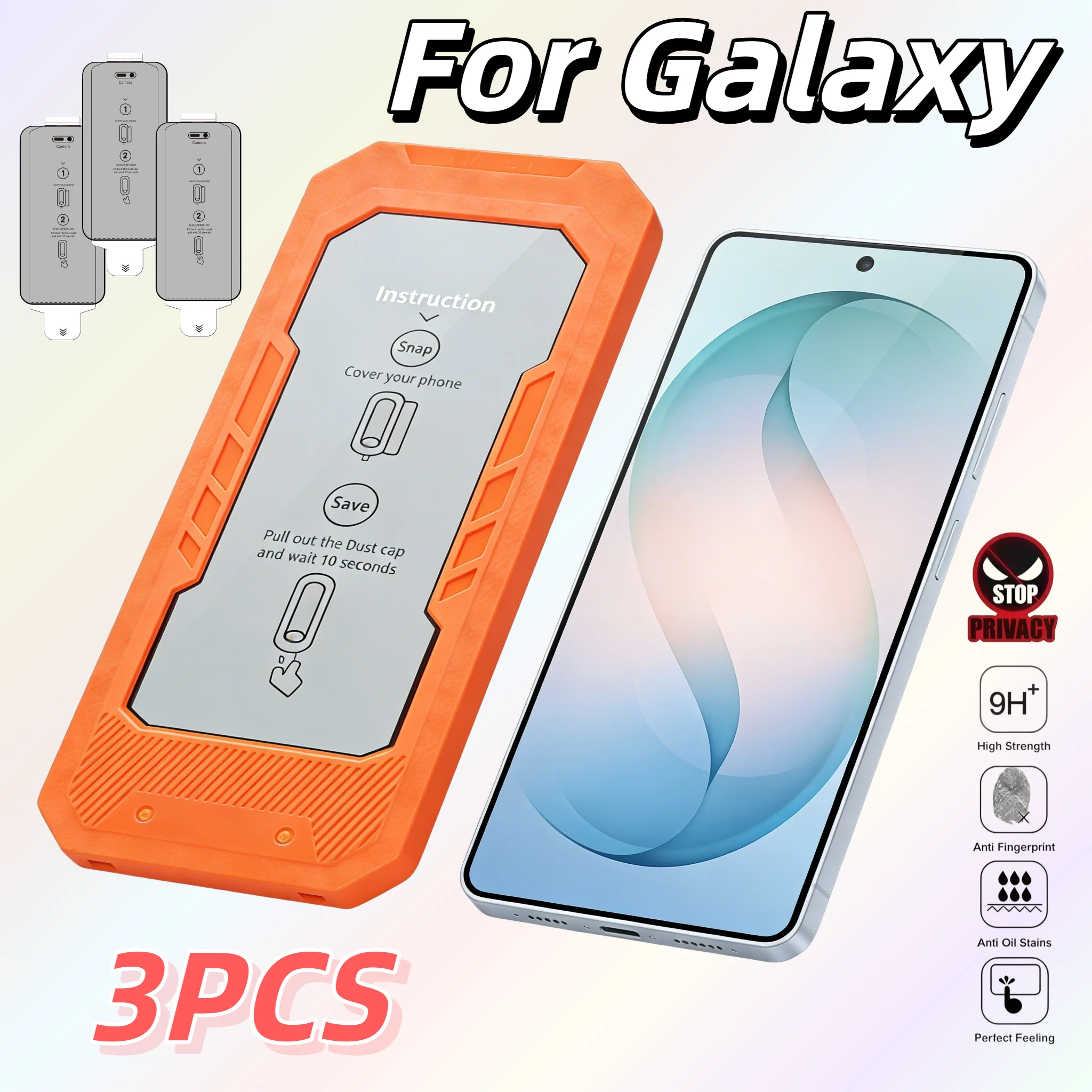 

3-Pack Privacy Screen Protector Tempered Glass for Galaxy S26/S26 Plus/S25/S25 Plus/S25 Ultra/S24/S24 Plus/S24 Ultra