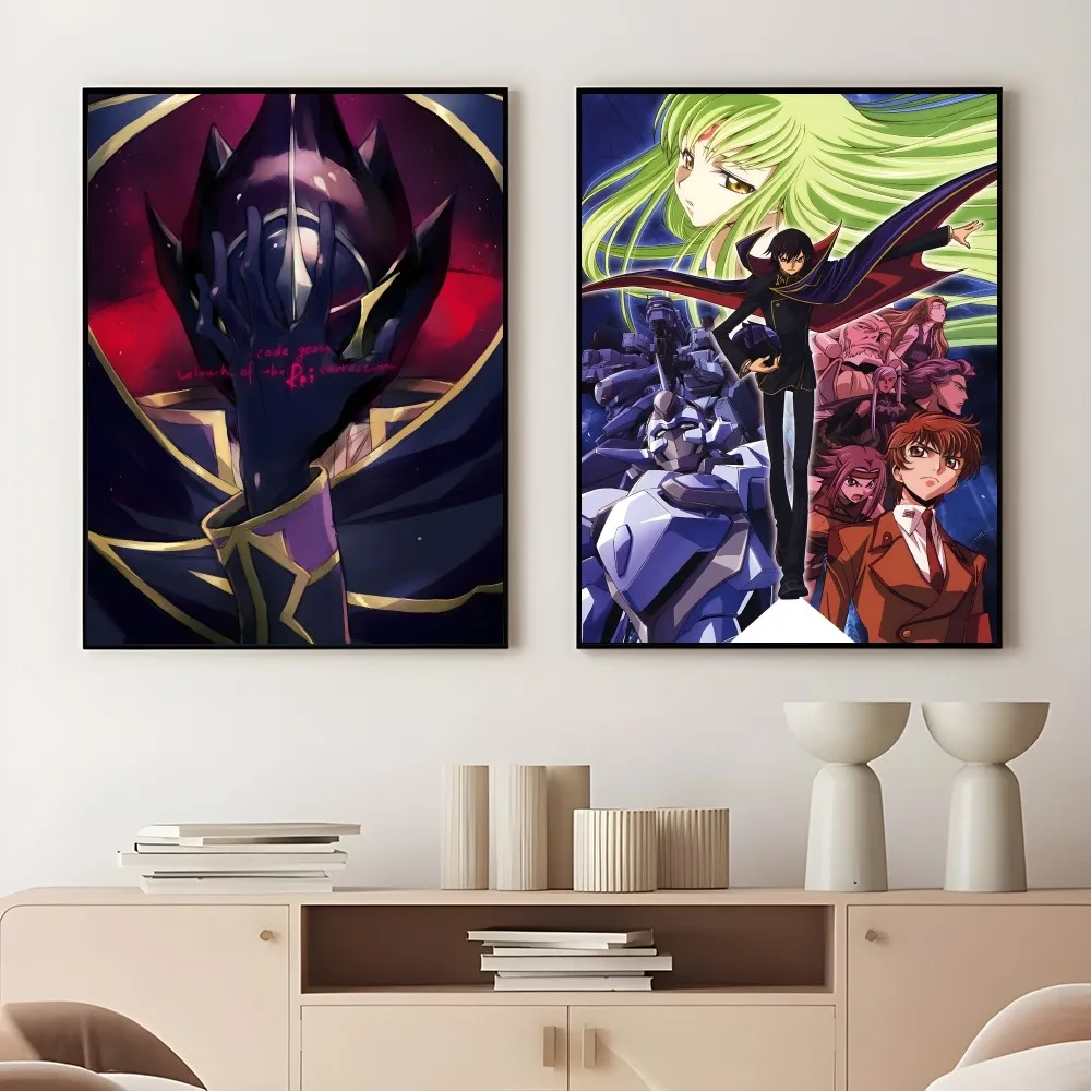 Code G-Geass Z-Zero Anime Poster Sticky Wall Art Printing Waterproof Home Living Bed Room Bar Aesthetic Decor