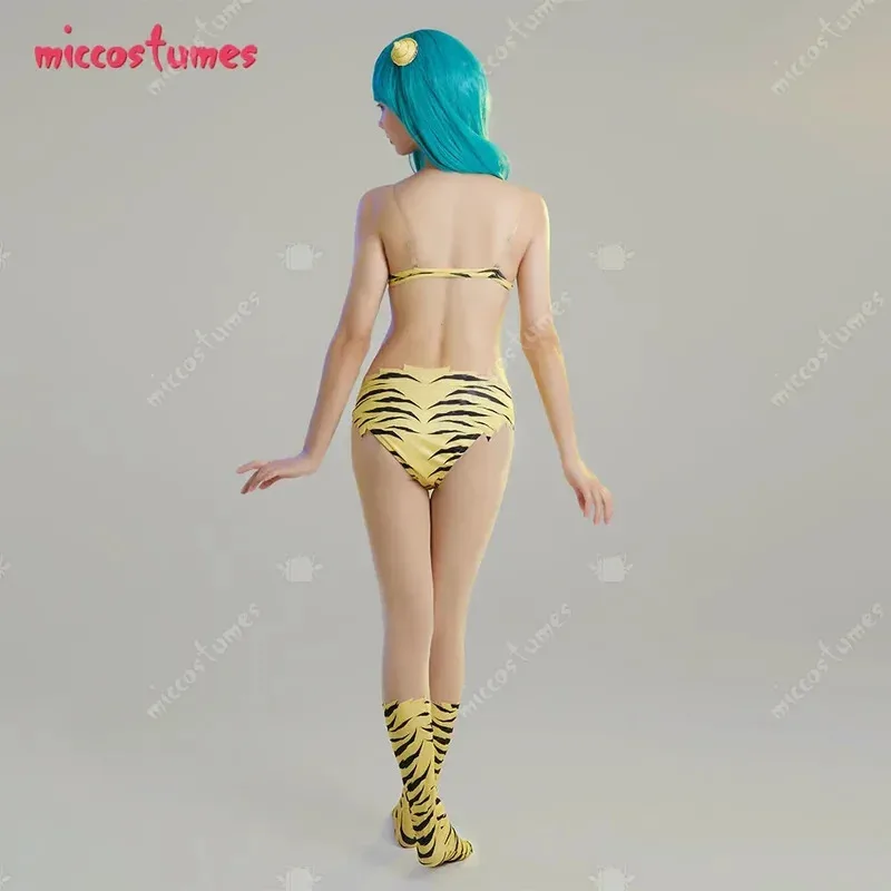 أزياء MICCOSTUMES النسائية Lum التأثيرية، مناسبة لحفلات معرض الرسوم المتحركة للهالوين والمناسبات التنكرية