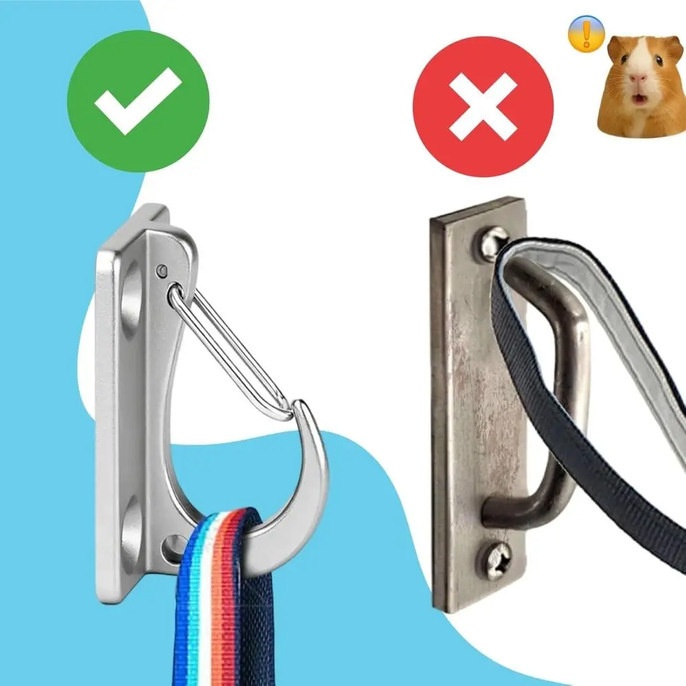 Heavy Duty 316 Stainless Steel Wall Hooks Sturdy Multi-functional Dog Leash Holder Quick-Setup Wall Mount Holder Garage
