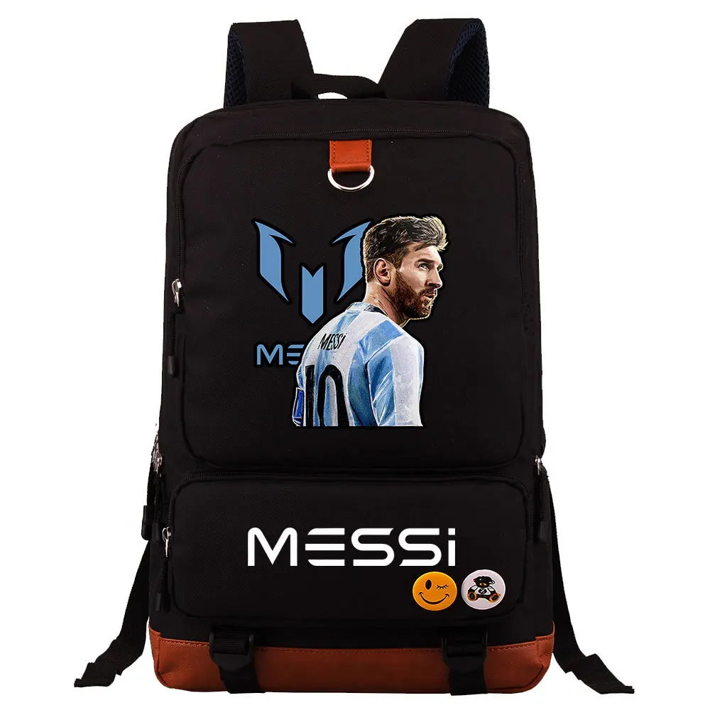 Messi Vintage Backpack Women Men Commuting Large Travel Rucksack Casual Schoolbag for students Laptop Travel Hiking Daypack