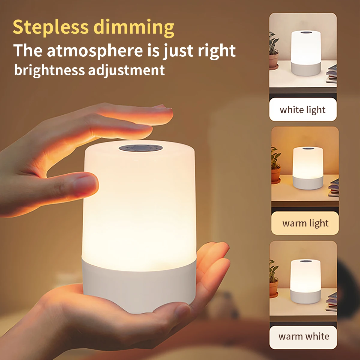Portable Led Desk Lamp, USB Bedside Lamp, Touch Control, Multi-Color Temperature Adjustable Bedside Lamp, USB Powered, Suitable for Home, Living Room, Bedroom, Living Room Eye-Protection Lamp, Valentine's Day, New Year's Holiday Preferred Choice