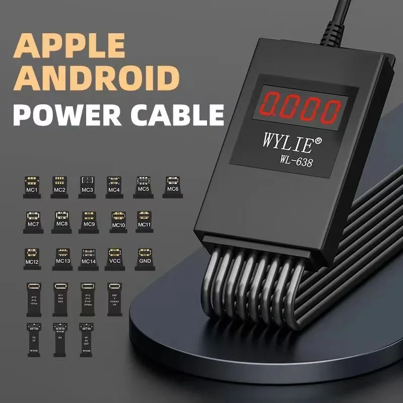 WYLIE WL-638 Smart Power Supply Cable For iPhone 6-15PM Android Motherboard Battery Boot line Mobile Phone Repair Tools Cable