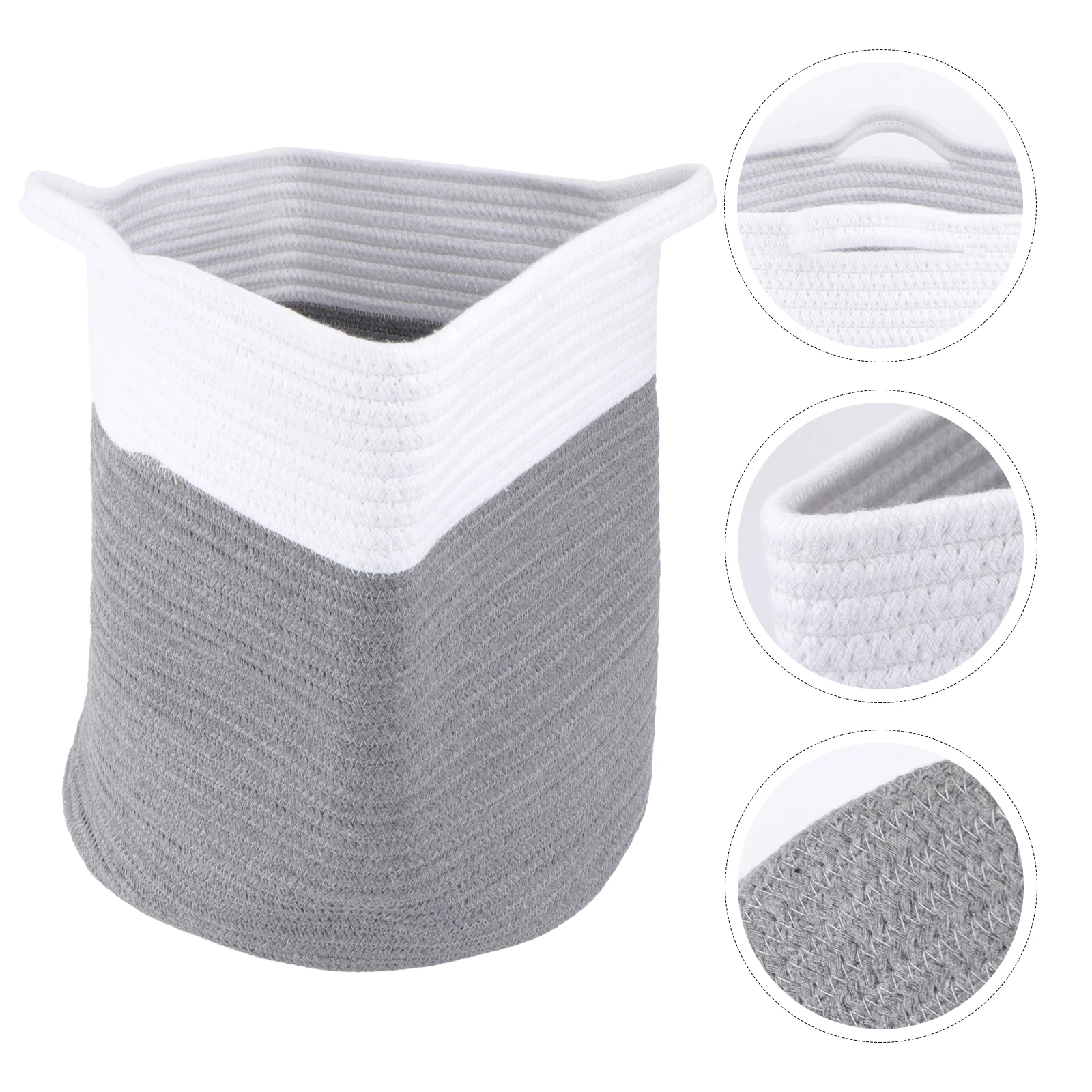 

1 pc Cotton Laundry Foldable Clothes Storage Home Bathroom Sorting Basket Fabric Thread Basket For High-Quality Foldable