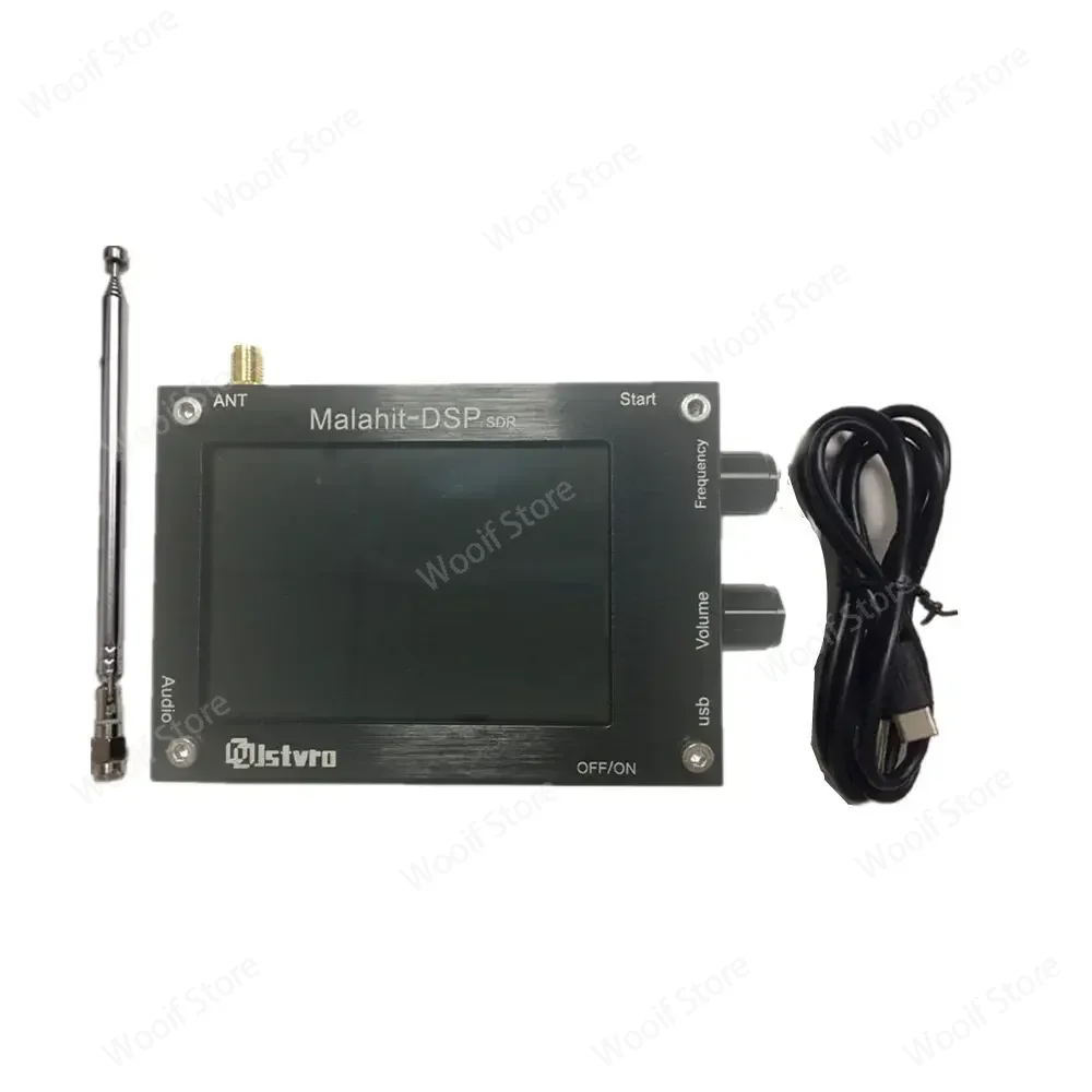 Receptor de Radio malaquita, dispositivo de 50Khz-2GHz con código de registro, DFU, SDR, Malahit, DSP, SDR, batería LCD de 3,5 pulgadas, altavoz, caja de Metal