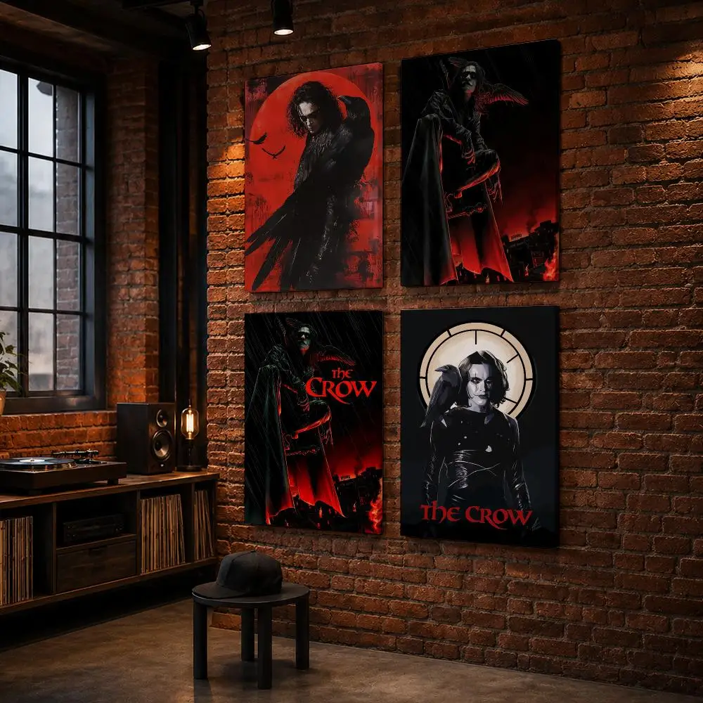 COOL C-Crow Rock Band Framed Wall Painting Wood Framed Wall Art Print For Bedroom Living Room Hallway Office Home Decor