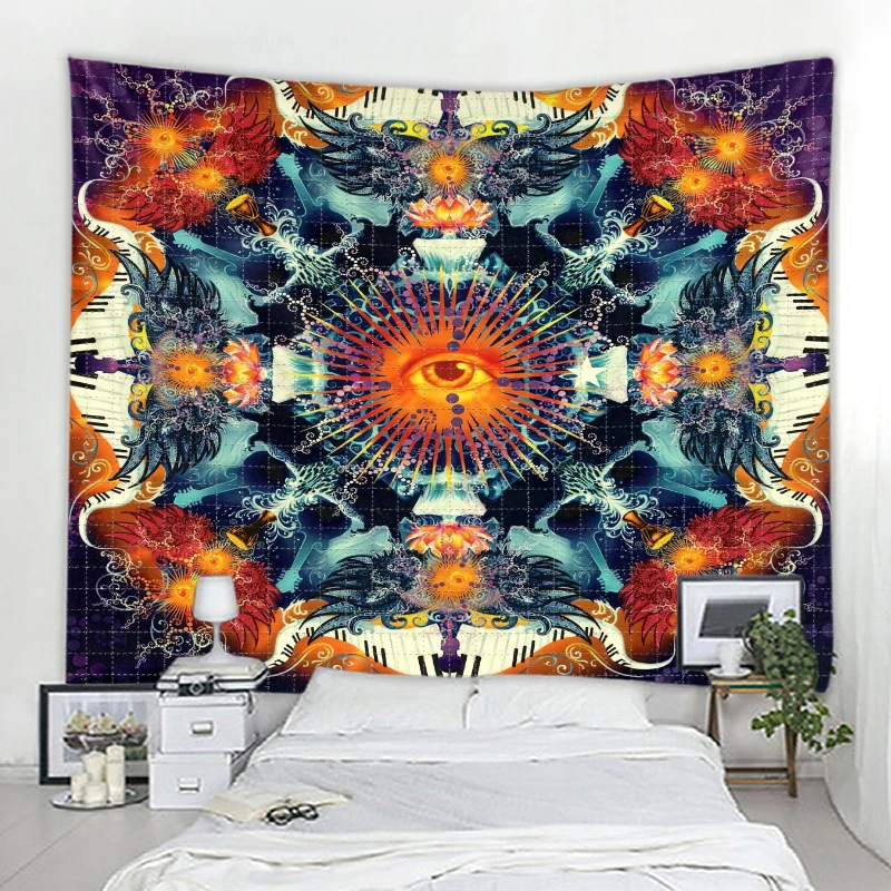 

Mandala Illustration Psychedelic Background Decorative Tapestry Mandala Bohemian Decorative Tapestry Home Decor Tapestry