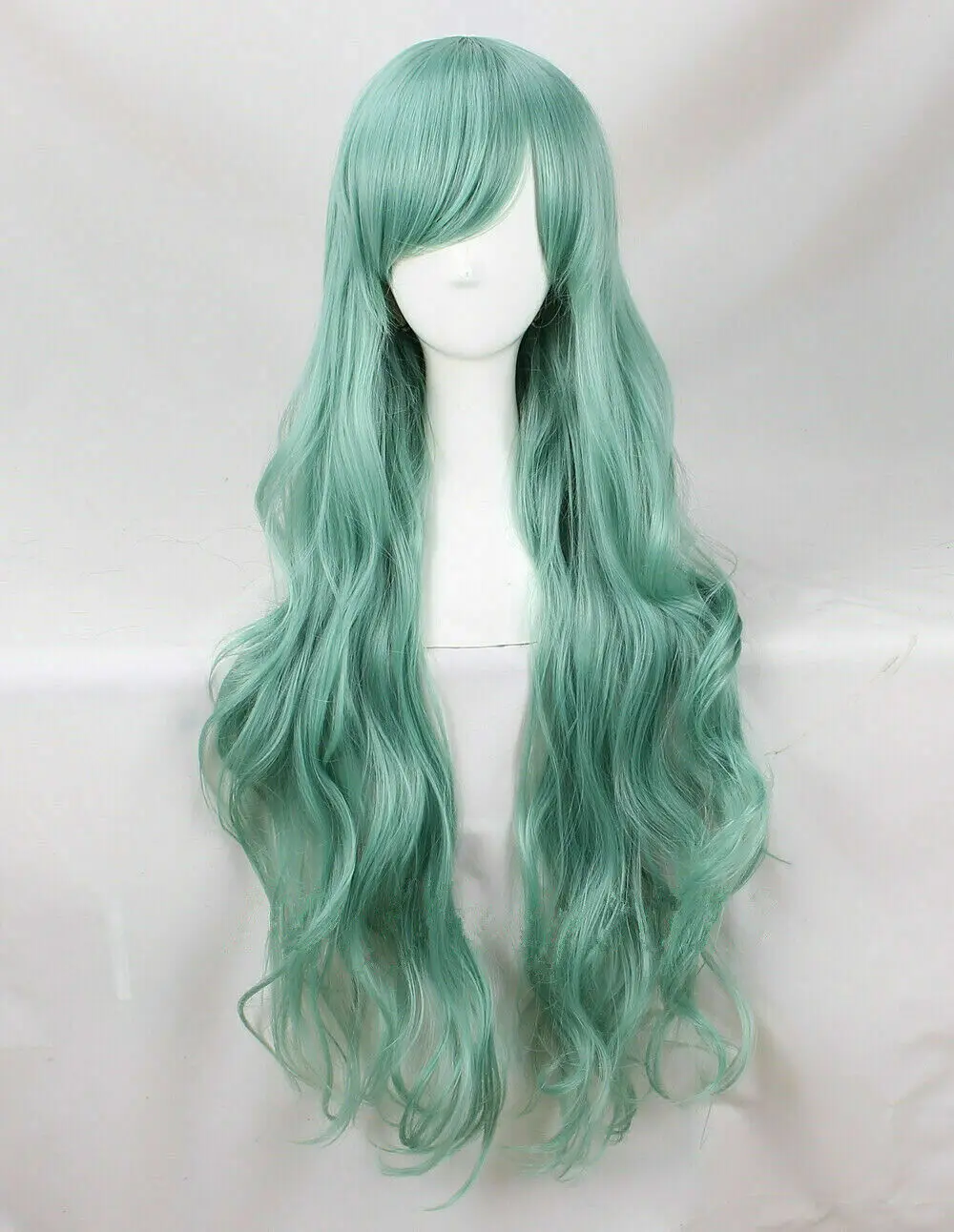 For Cosplay My Hero Academia Deku Izuku Midoriya Female Long Green Wavy Wig