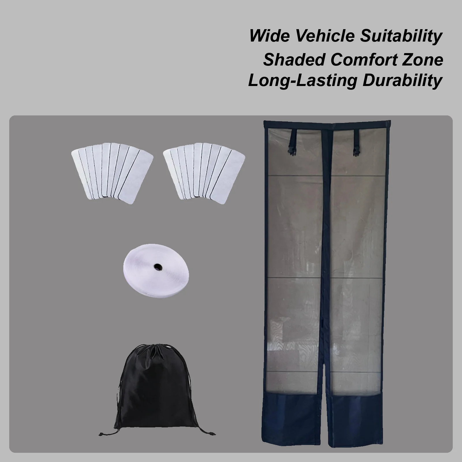 

Дверной экран автофургона, дверной экран, дышащий, устойчивый к ультрафиолетовому излучению, солнцезащитный козырек, полное покрытие для прицепа для домашних животных, тепличная квартира