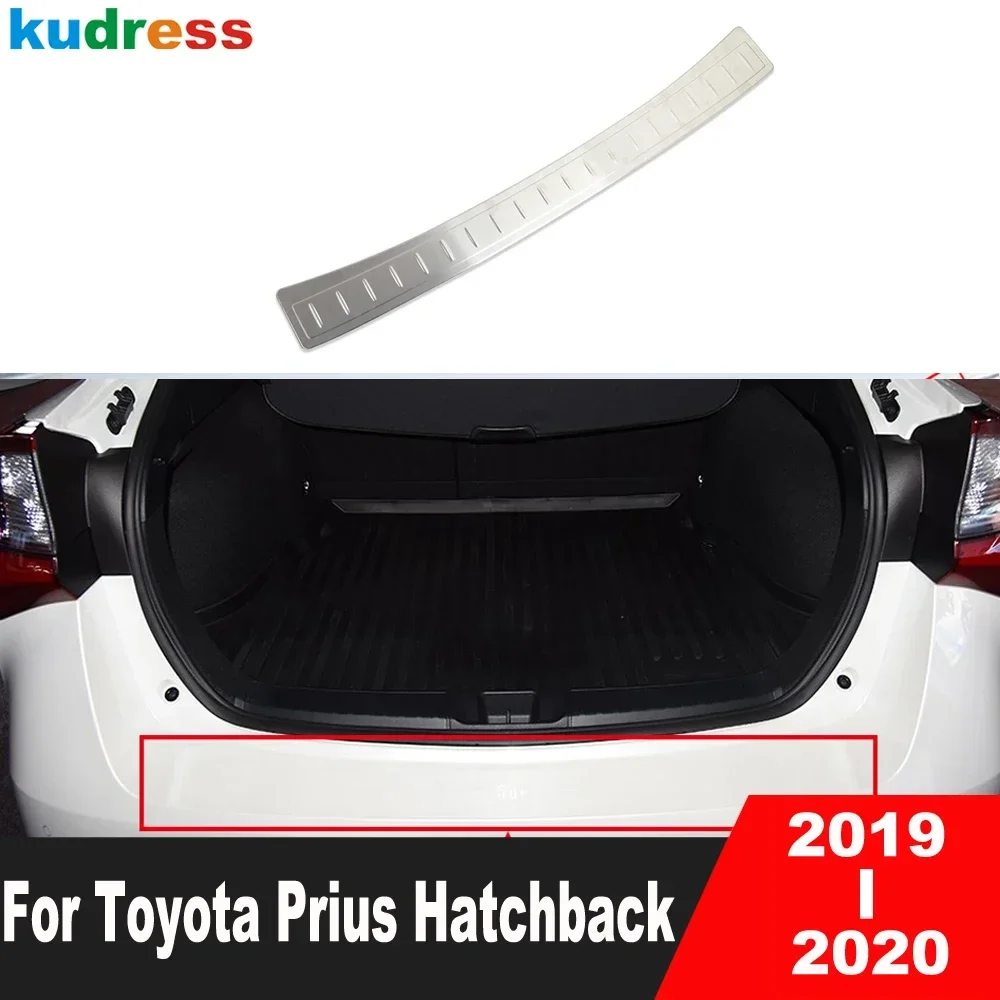 

Rear Trunk Bumper Cover Trim For Toyota Prius 2019 2020 Hatchback Steel Car Tailgate Door Sill Plate Guard Exterior Accessories