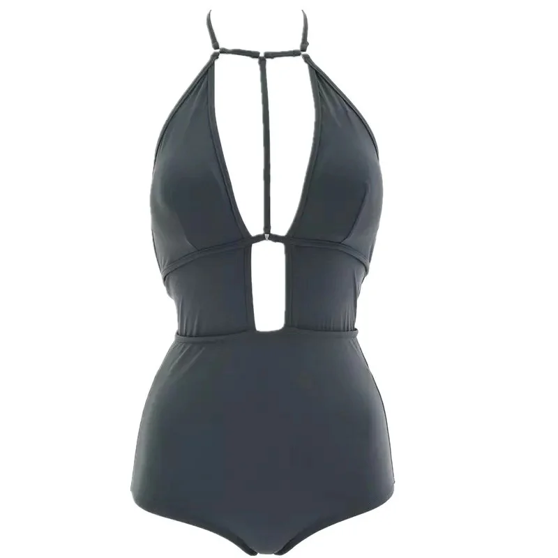 Fato de banho feminino push up estilo coreano, maiô de alta qualidade, moda praia sexy monokini, roupa de banho 1 pc, 2023