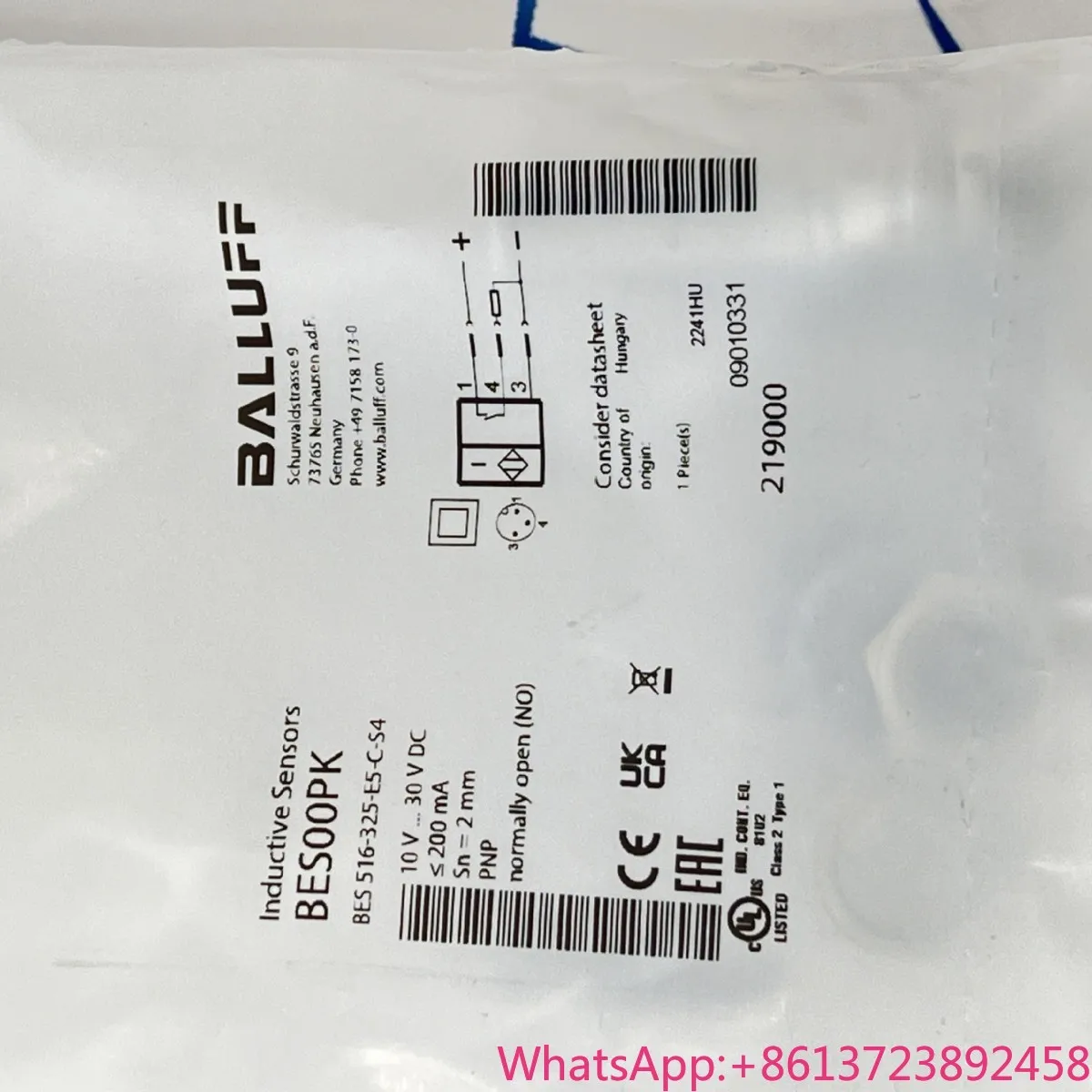 

2025 BALLUFF BES 516-325-E5-C-S4 inductive sensor Shanghai Mori layer spot supply