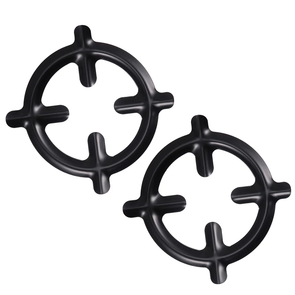 2 pcs Racks Iron Mocha Holders Mocha Pot Racks Gas Stove Support Household Pot Holders Household Kitchen Use Black