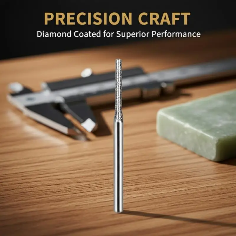 Jewelry Making Coated Drill Bits 0.8-2.5mm 10Pcs 2.35mm Shank for Glass Jade Amber Crafts
