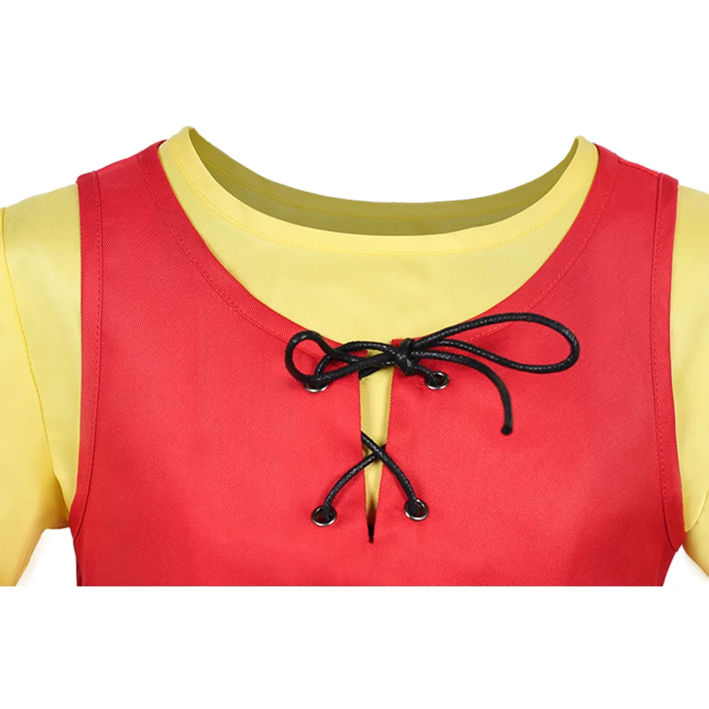 Heidi Cosplay T-shirt Dress Costume 1974 Anime Alps Roleplay 6-14 Years Classical Clothing Outfits Halloween Carnival Party Suit view 6