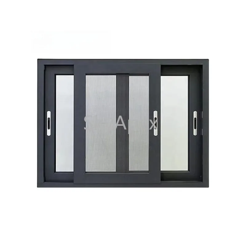 

Aluminum Sliding Windows High Security Glass Window Mosquito Screen Anti Insect Airtight Sturdy Easy Operate Home Decoration