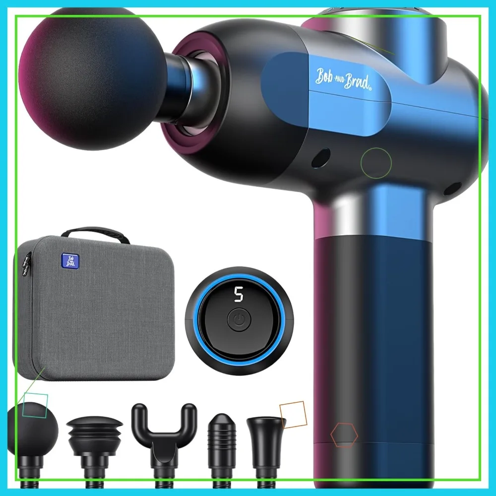 

Deep Tissue Percussion Massage Gun, FSA & HSA Eligible, 5 Speeds & 5 Heads, Quiet Muscle Massager for Athletes