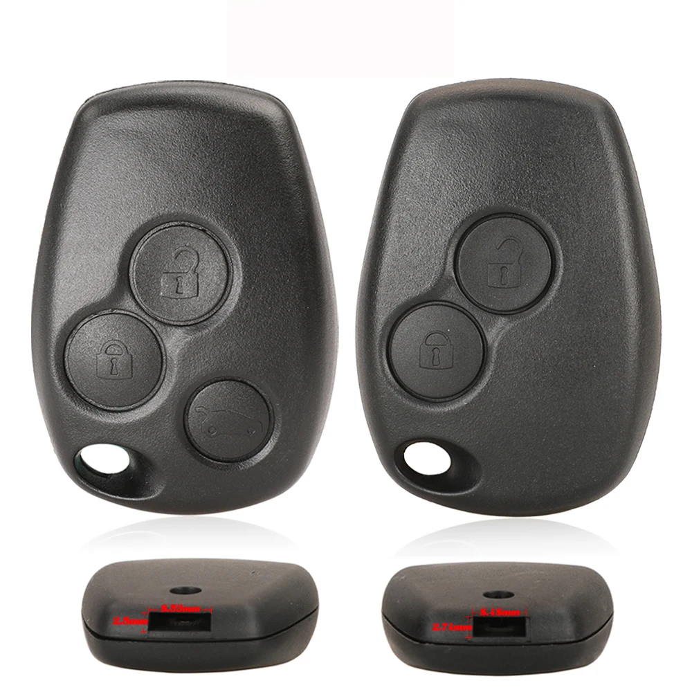 

jingyuqin Replacement Remote Car Key Cover Case Shell for Renault Dacia Modus Clio 3 Twingo Kangoo No Blade 2/3 Button Fob