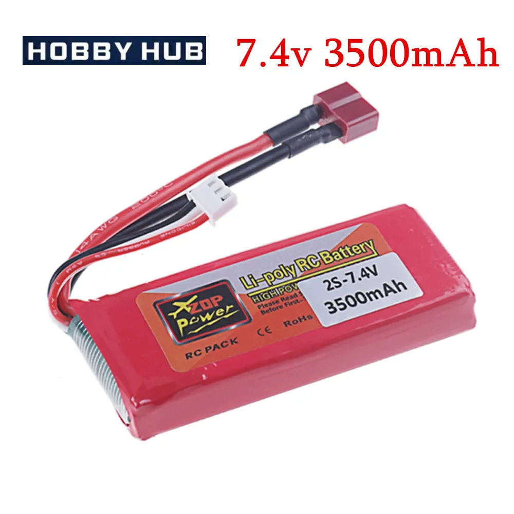 Upgrade 2s 7.4V 3500mAh Lipo battery For Wltoys 144001 Car Rechargable Battery for Wltoys 124017 104001 12428 RC Car Parts 5Pcs