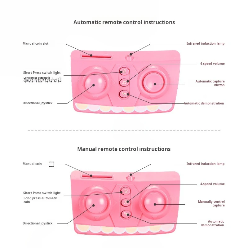 STLF Children's Coin Operated Claw Machine Remote-controlled Candy Grabbing Machine Small  Doll Machine Birthday Gift