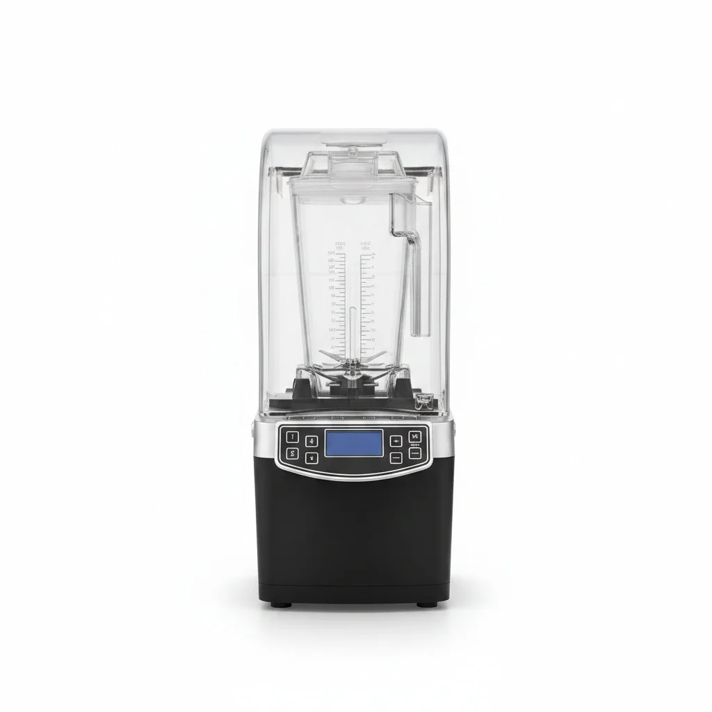 

Commercial Smoothie Blender, Stainless Steel 304 Blades, Quiet Brushless Mixer, Sound Reduction Cover, Heavy Duty Mixer