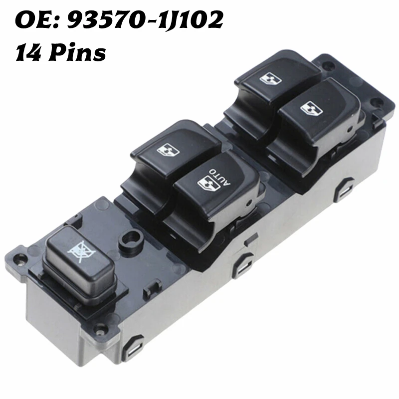 

OE: 93570-1J102 935701J102 Автомобильный электрический главный переключатель управления стеклоподъемником с левым рулем для Hyundai I20 2008-2014