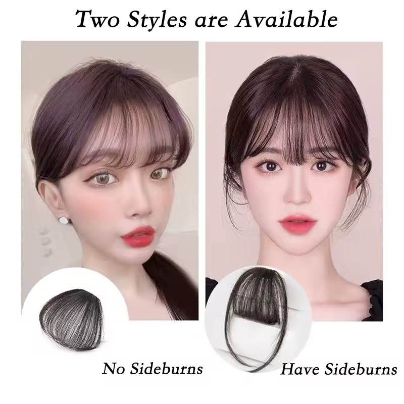 Fake Air Bangs Hair Styling Tools Hair Clip-In Extension Synthetic Hair Fake Fringe Natural False Hairpiece Women Clip In Bangs - Image 2