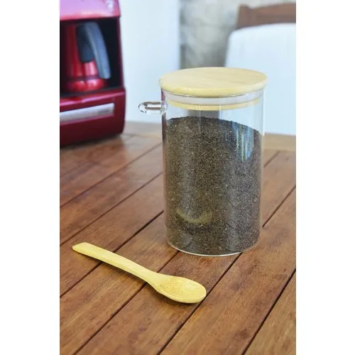 Dad Dita-Bamboo Vacuum Cover-With Spoon in Jar Large 800 ml