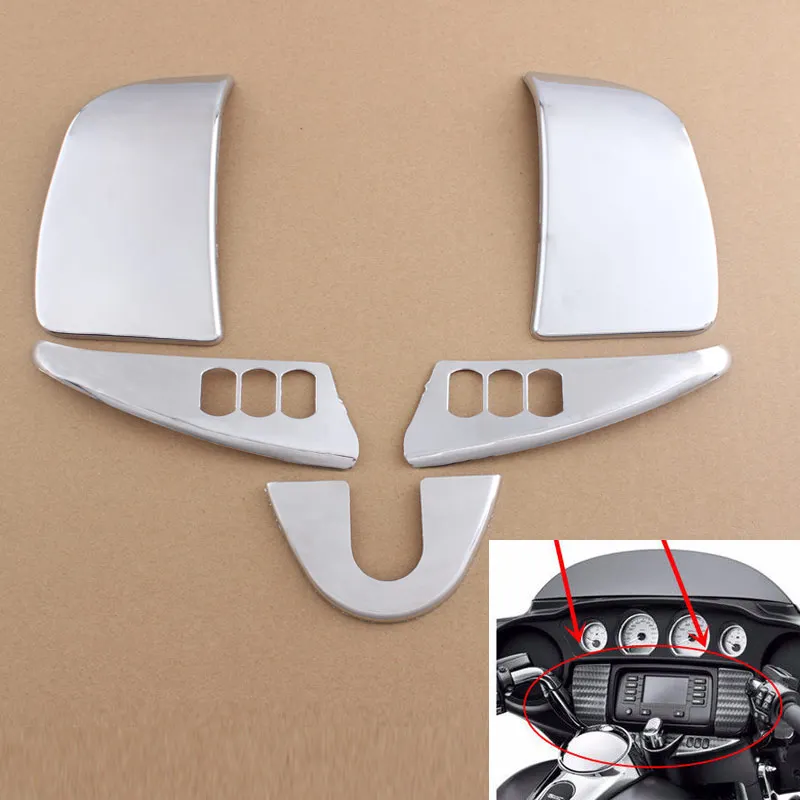 Moto carenatura interna Gauge interruttore Stereo Trim Accent Panel Cover per Harley Electra Street Glide Tri Glide 2014 + accessori