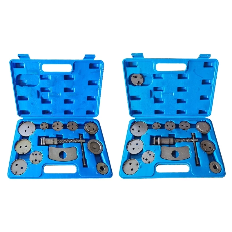 Multifunction 12pcs Brake Caliper Service Tool Set Precisions Steel Piston Compressor with Storage Box for Car Maintenance