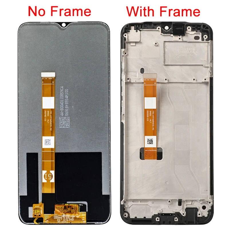 Original LCD For Realme C11 C12 C15 Display With Frame For Oppo Realme C15 RMX2180 LCD Touch Screen Panel 6.5\