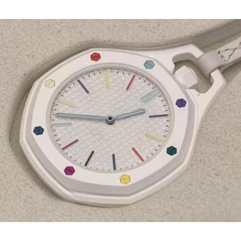 2026 New Pendant Watch Pocket Watch Color Candy Color Quartz Movement Nordic Creative Fashion Art Octagonal Shape Hollow