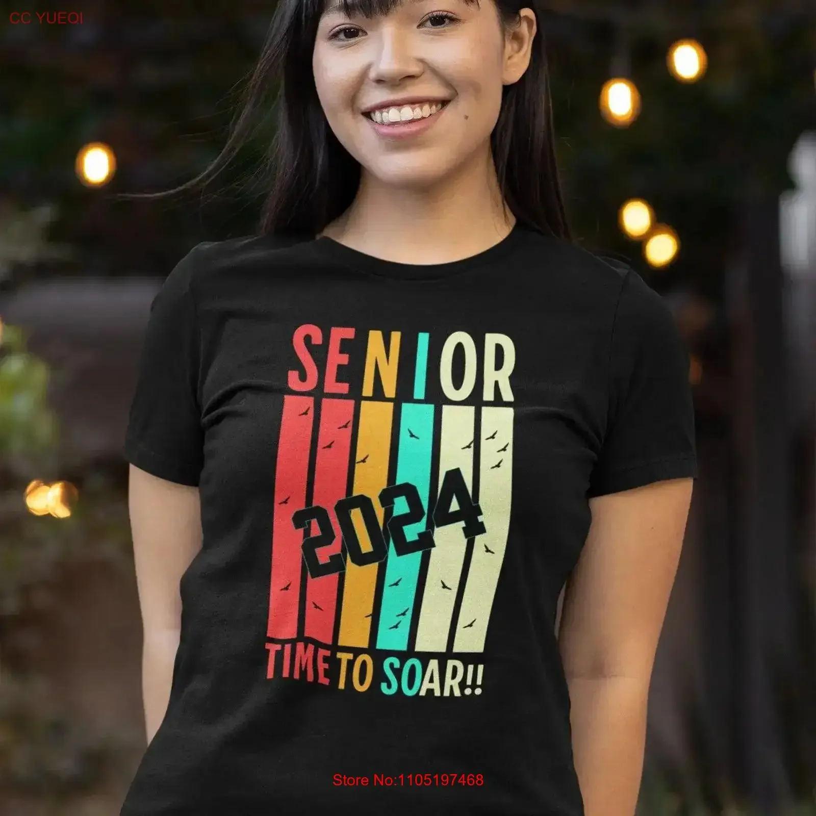 Футболка для старшего класса 2024, выпускной, колледж, старшеклассник для нее, винтажная, мытая, дышащая, универсальная