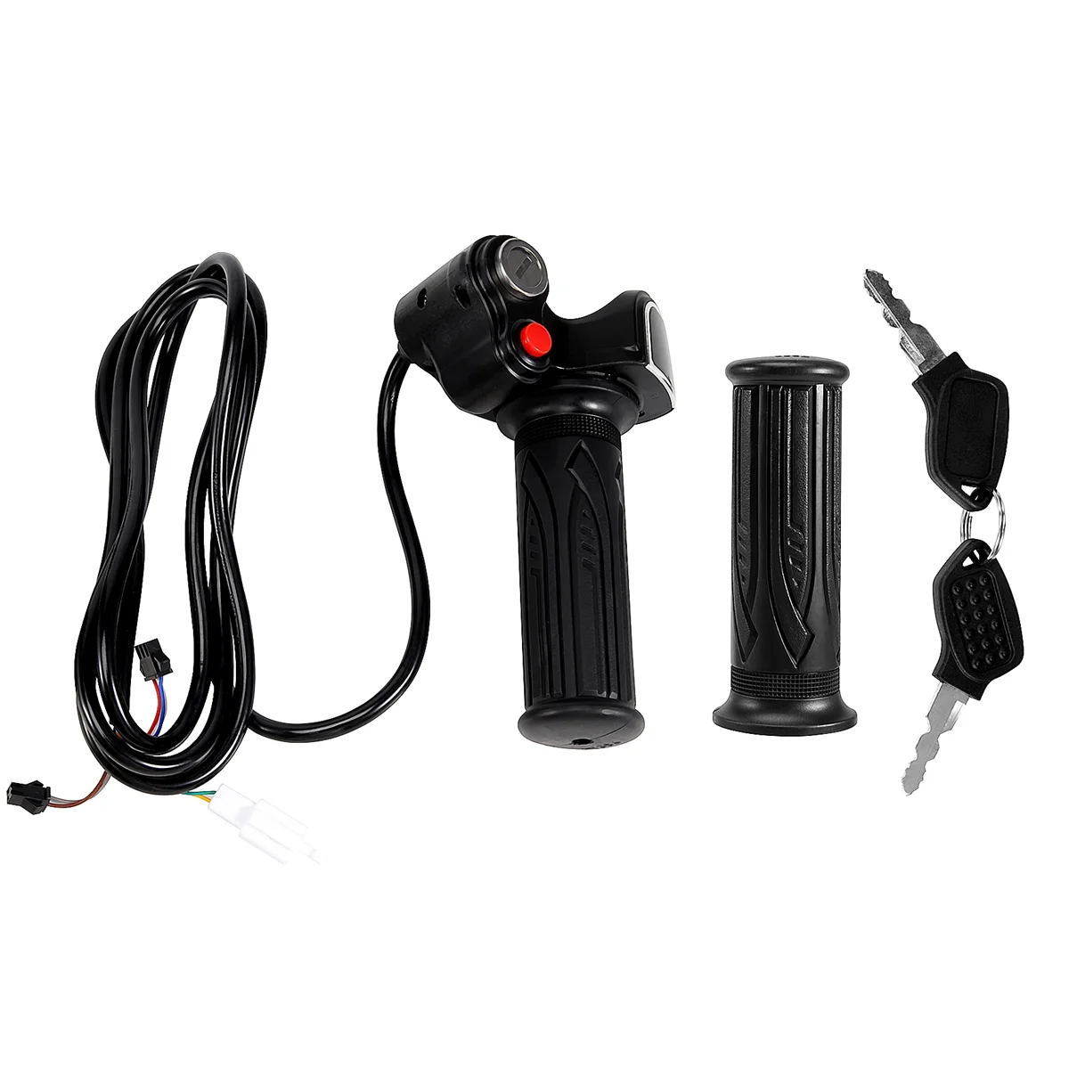 60V Gas Handle Twist Throttle with Battery Indicator&Latching Switch&Lock/Key Electric Scooter Bicycle MTB Part