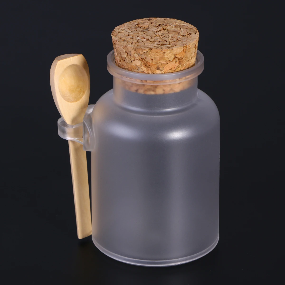 

200G Bath Salt Bottle Empty Plastic Spice Jar Powder Container With Cork Spoon Durable Portable Salt Pepper Seasoning