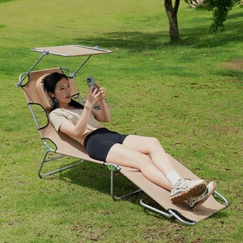 Back-basking chair, recliner, hand-reaching version to play mobile phone sun visor, single-person back-basking artifact
