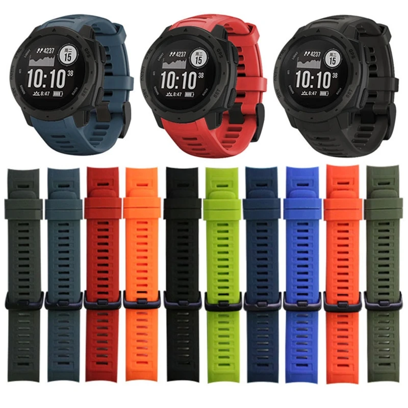 Repalcement Watch Band Washabel Wrist Trap Sweatproof Wristband Compatible with Garmin  Instinct 2/-Tide/-Tactical/Esports