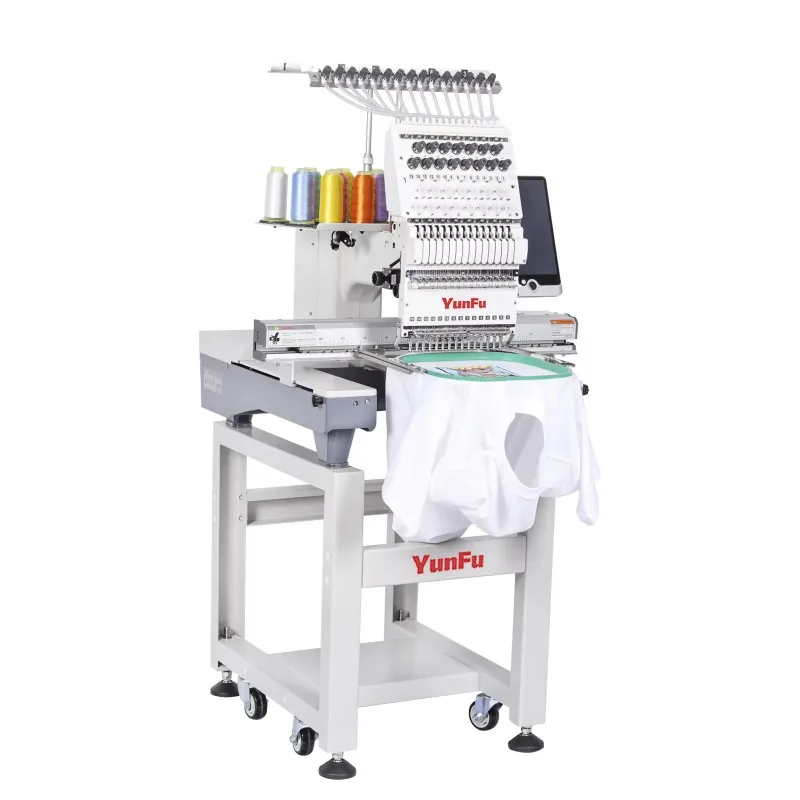 Commercial Automatic Computerized Single Head 15 Needle Embroidery Machine Europe Cap Embroidery Easy Operation Effective