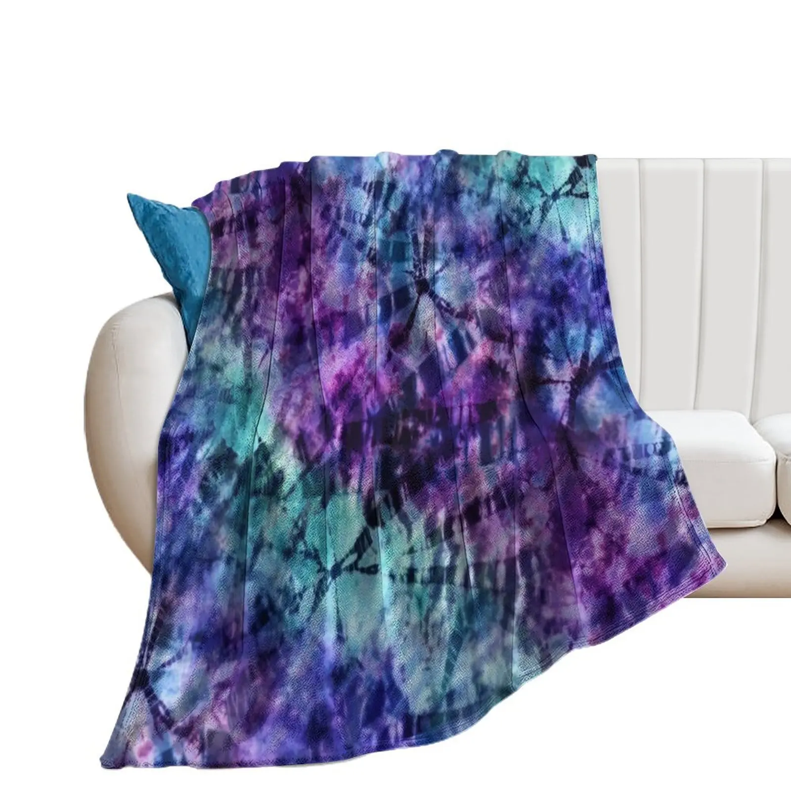 

Midnight Tie Dye Throw Blanket Bed Fashionable Tourist Luxury Flannel Blankets