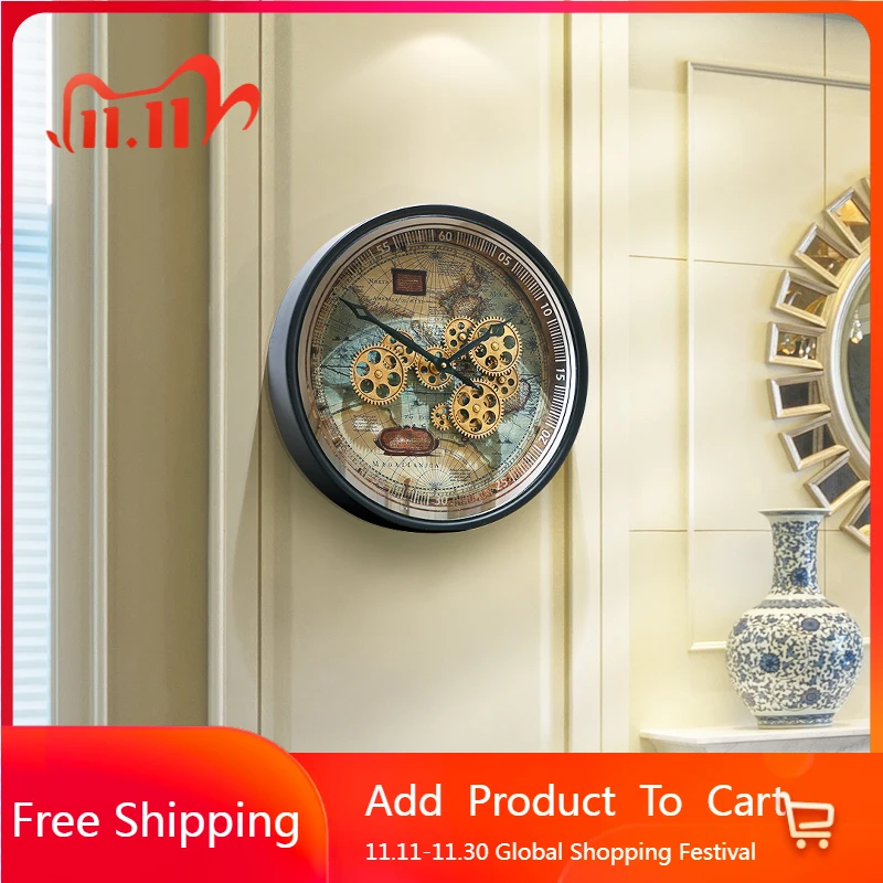 

Aesthetic Design Wall Clocks Art Mural Living Room Luxury Round Wall Watch Creative Minimalist Horloge Murale Home Decoration