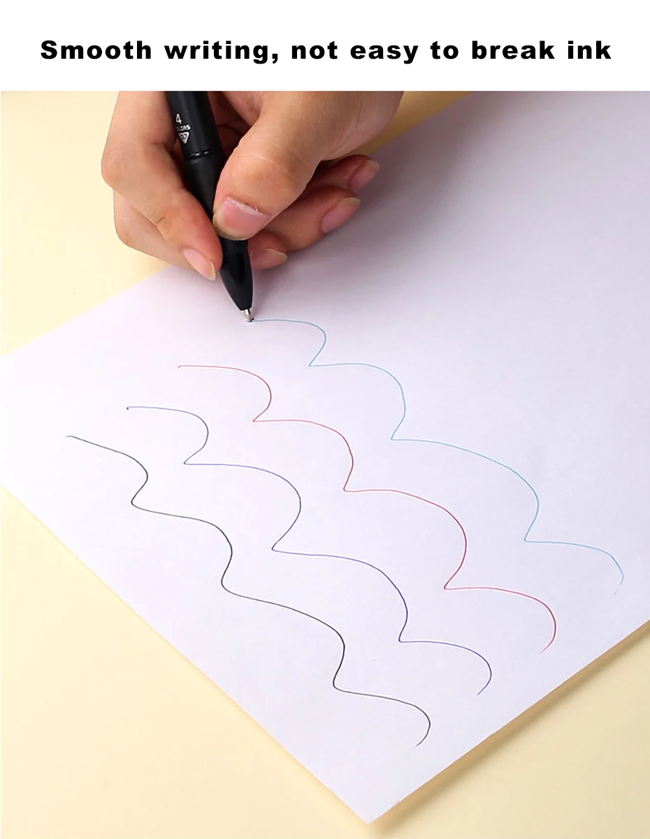 Deli 4-in-1 Kugelschreiber 0,7mm Mehrfarbige Tintenpatrone Multifunktionsstifte für Marker Schreiben Scrapbooking Schreibwaren Zurück zur Schule – Detail 7