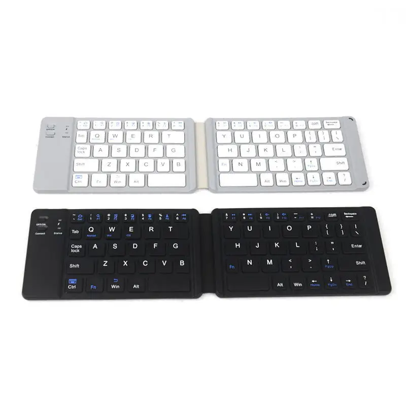 Teclado inalámbrico Portátil con Bluetooth, miniteclado plegable ultrafino con panel táctil, tableta para teléfono móvil Samsung y Huawei
