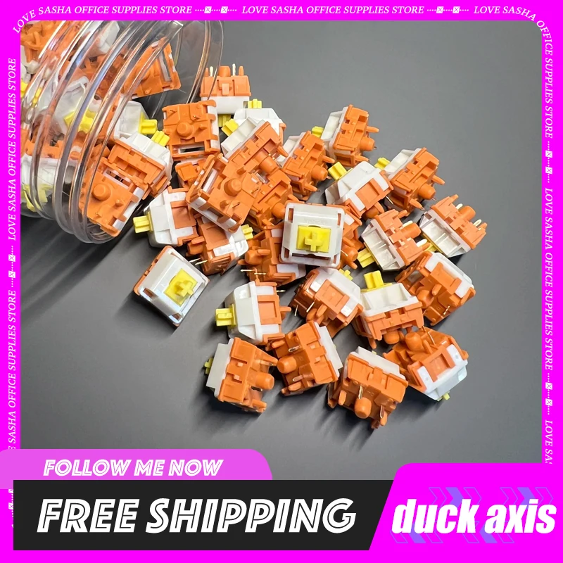 

HMX Duckduck Switches Factory Lubed 5 Pin 3.5 4.0 Linear MX Mechanical Keyboard Switches DIY KOS Spring axis 70/90/110pcs