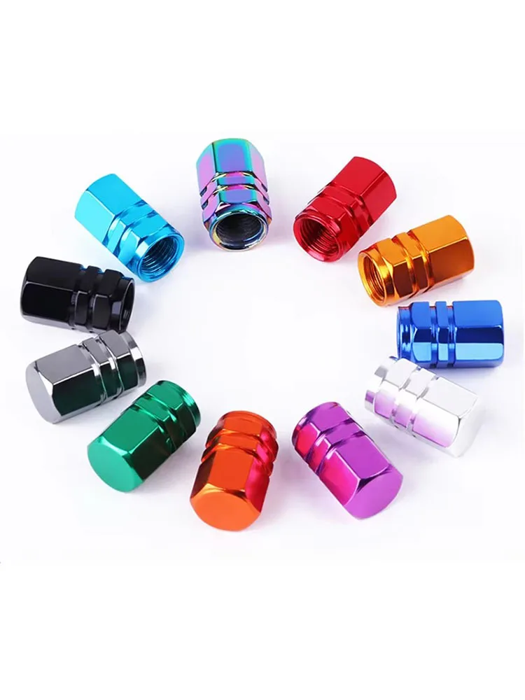 Bouchons de Valve de pneu de roue de voiture en alliage d'aluminium, couvercles de tige de jante de pneu, étanche à la poussière d'air pour Automobiles et motos, accessoires 4 à 24 pièces