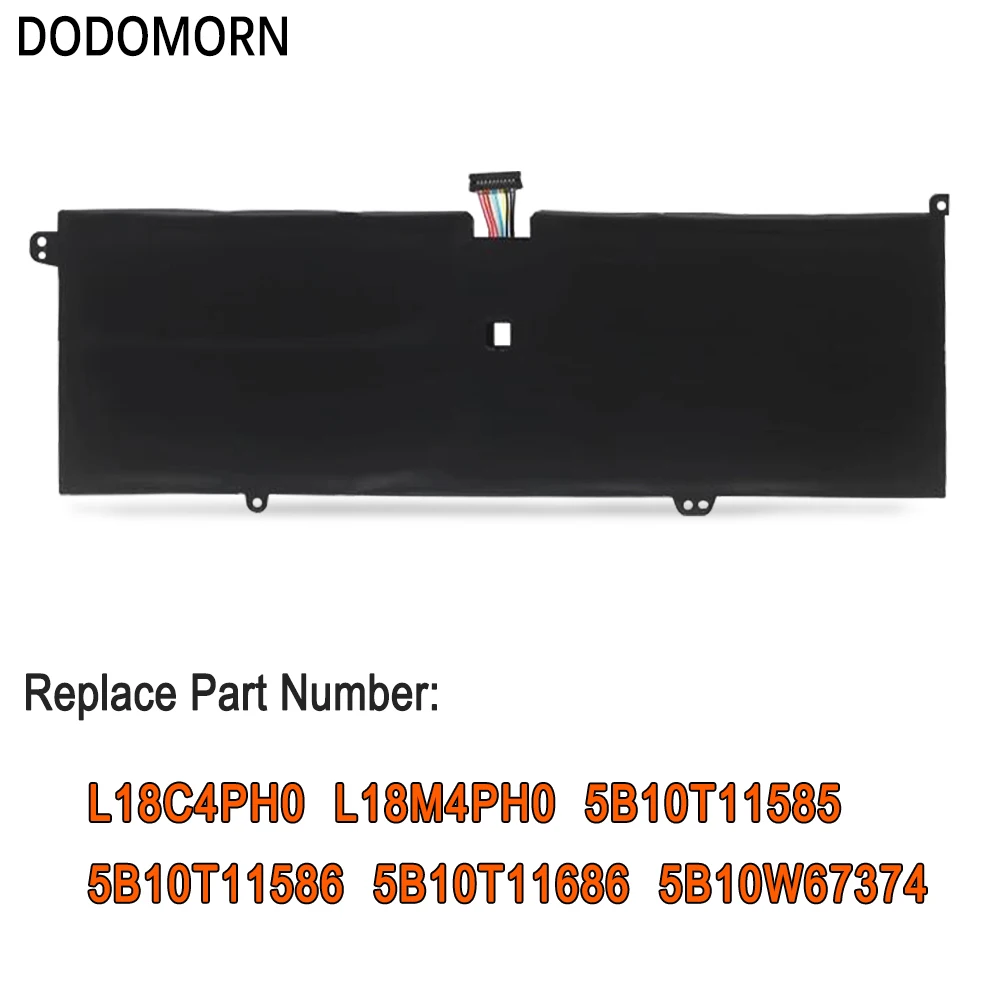 DODOMORN L18M4PH0 For Lenovo Yoga C940 SP/A C940-14IIL 81Q9 Laptop Battery L18C4PH0 5B10T11585 5B10T11586 5B10W67374 60Wh 7.68V