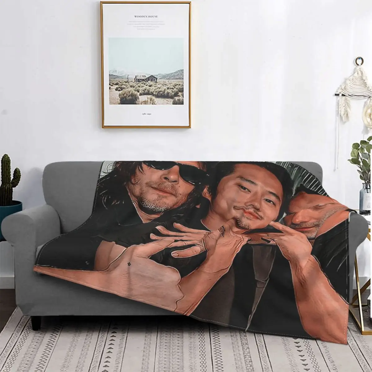 3D The Walking Dead Blankets Sofa Cover Velvet Summer Scary Rick Daryl Warm Throw Blankets for Home Bedroom Plush Thin Quilt