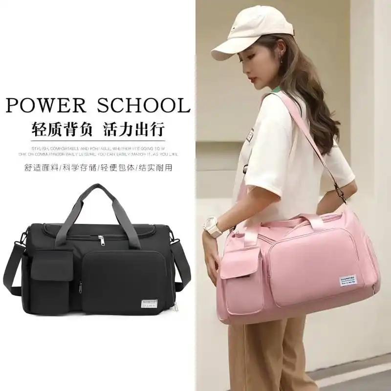 

Large Capacity Sports Travel Bag with Shoe Compartment Single Shoulder Bag for Short Trips Fitness Bag Wet And Dry Separation