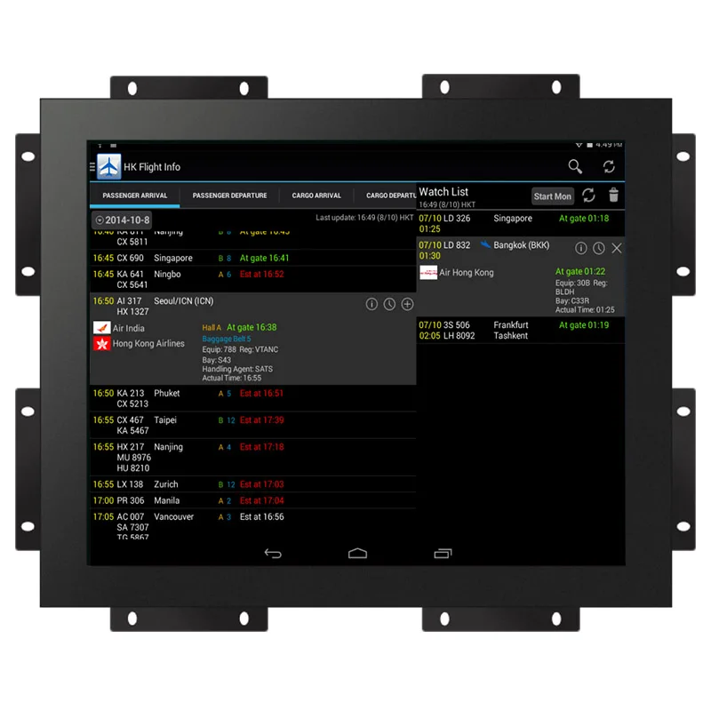 Waterproof Raspberry pi 4:3 12.1 Inch TFT LCD Monitor ip67 Touch Display